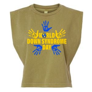 World Down Syndrome Day Hand Print Garment-Dyed Women's Muscle Tee