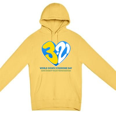 World Down Syndrome Day Love Doesn't Count Chromosomes Premium Pullover Hoodie