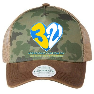 World Down Syndrome Day Love Doesn't Count Chromosomes Legacy Tie Dye Trucker Hat