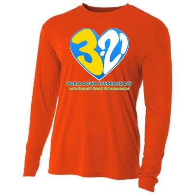 World Down Syndrome Day Love Doesn't Count Chromosomes Cooling Performance Long Sleeve Crew