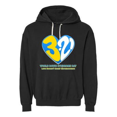 World Down Syndrome Day Love Doesn't Count Chromosomes Garment-Dyed Fleece Hoodie