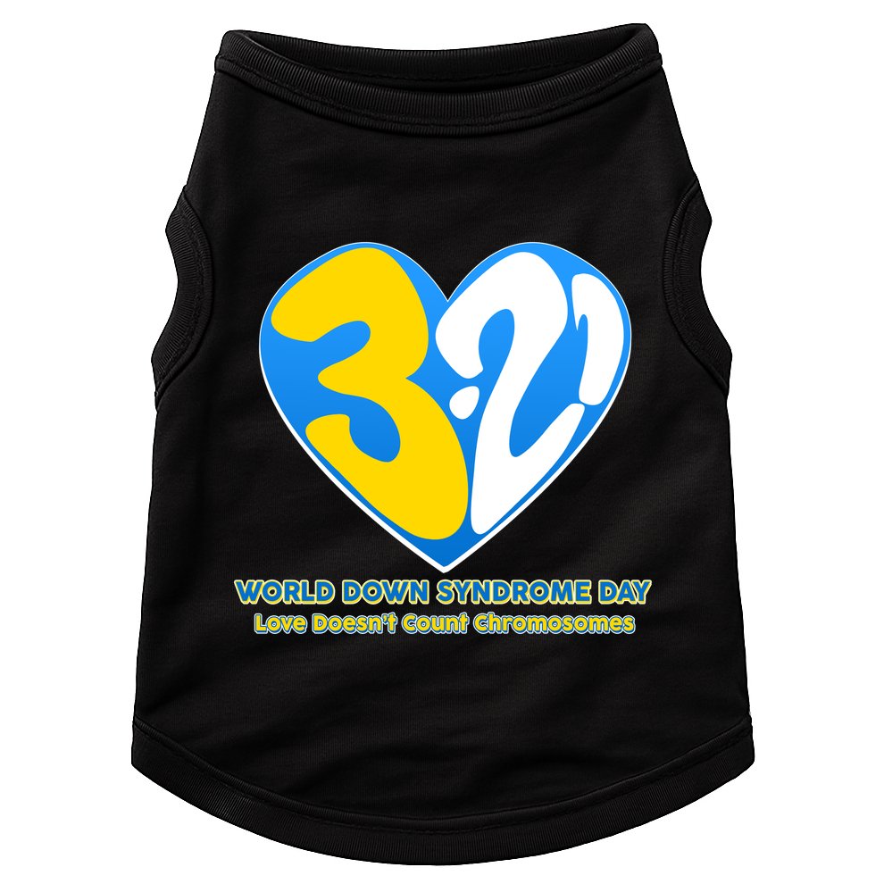 World Down Syndrome Day Love Doesn't Count Chromosomes Doggie Tank