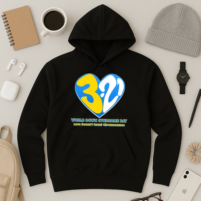 World Down Syndrome Day Love Doesn't Count Chromosomes Hoodie