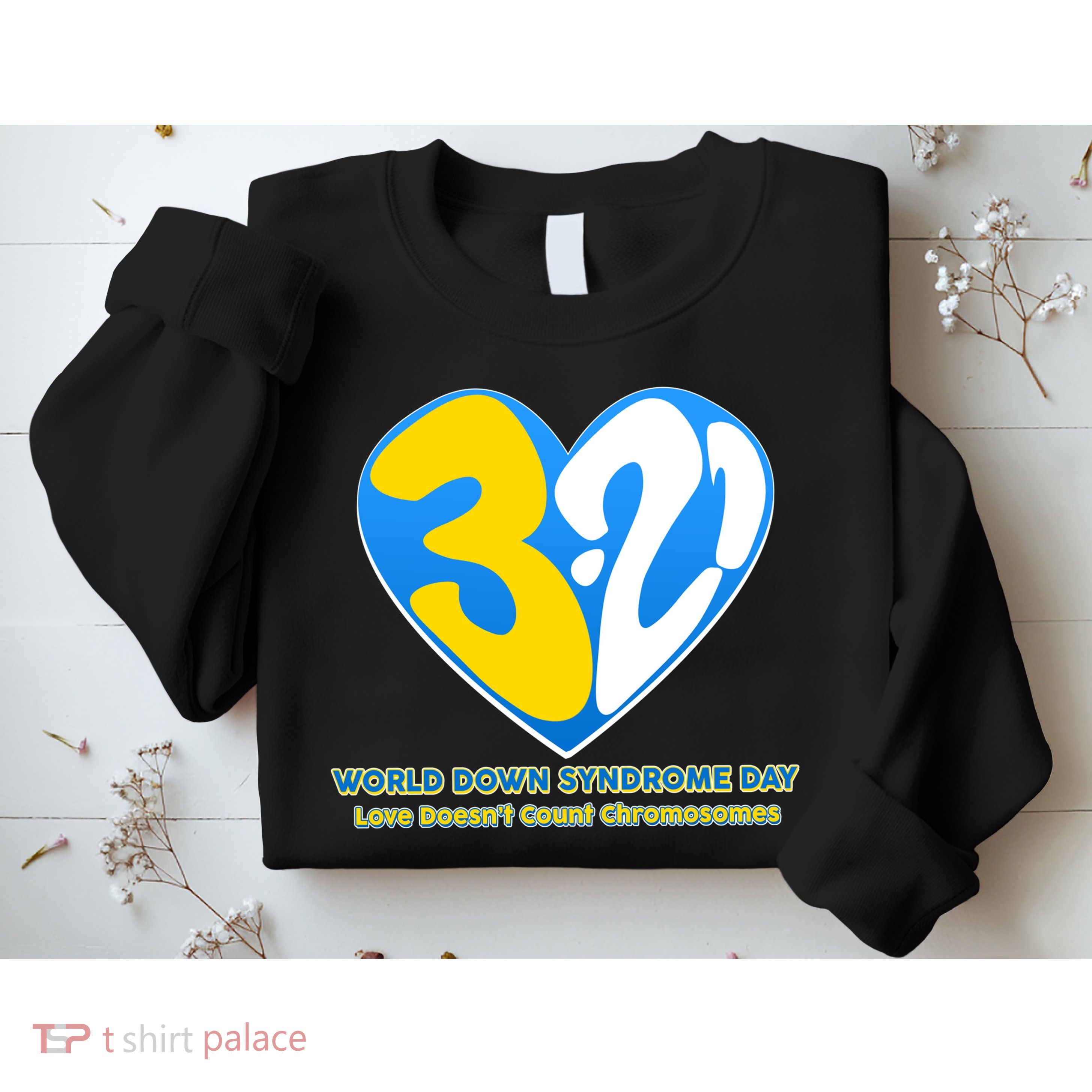World Down Syndrome Day Love Doesn't Count Chromosomes Sweatshirt