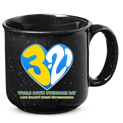 World Down Syndrome Day Love Doesn't Count Chromosomes 15oz Campfire Ceramic Mug