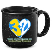 World Down Syndrome Day Love Doesn't Count Chromosomes 15oz Campfire Ceramic Mug