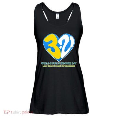 World Down Syndrome Day Love Doesn't Count Chromosomes Ladies Essential Flowy Tank