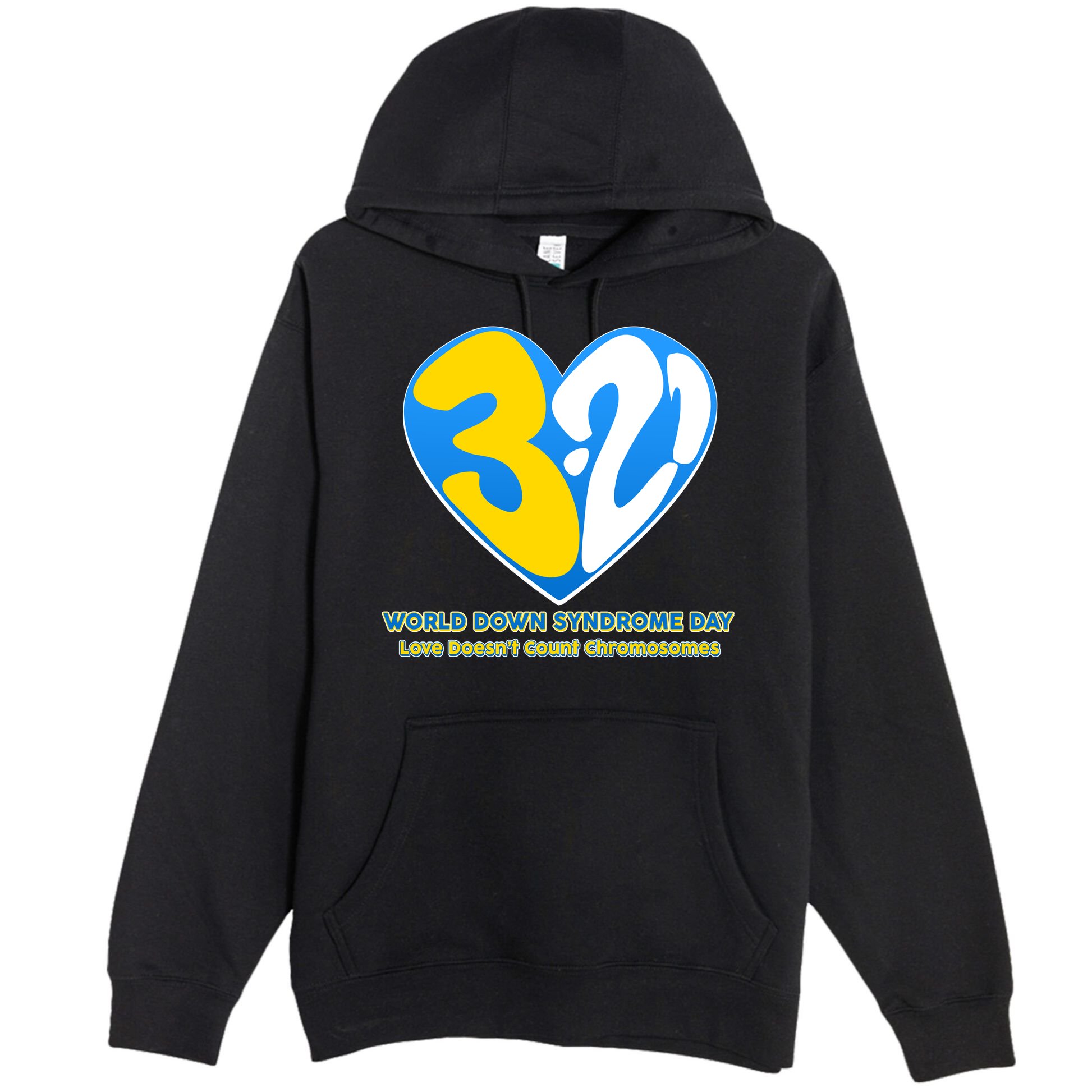 World Down Syndrome Day Love Doesn't Count Chromosomes Premium Pullover Hoodie
