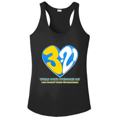 World Down Syndrome Day Love Doesn't Count Chromosomes Ladies PosiCharge Competitor Racerback Tank