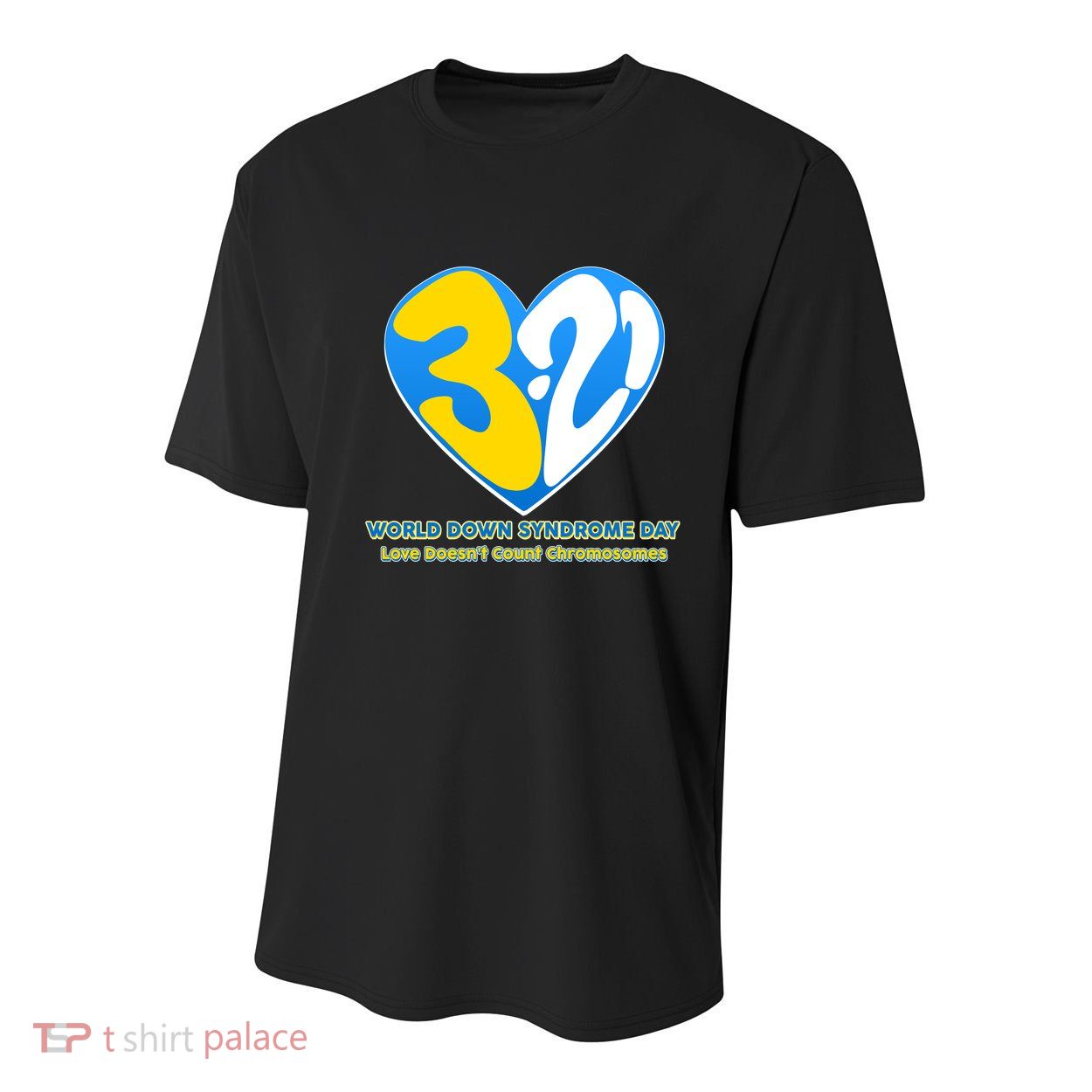 World Down Syndrome Day Love Doesn't Count Chromosomes Youth Performance Sprint T-Shirt