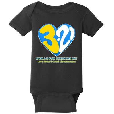 World Down Syndrome Day Love Doesn't Count Chromosomes Baby Bodysuit