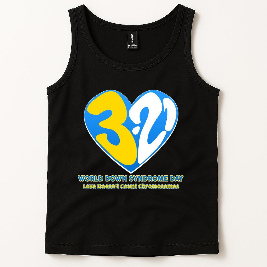 World Down Syndrome Day Love Doesn't Count Chromosomes Tank Top