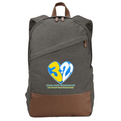 World Down Syndrome Day Love Doesn't Count Chromosomes Cotton Canvas Backpack
