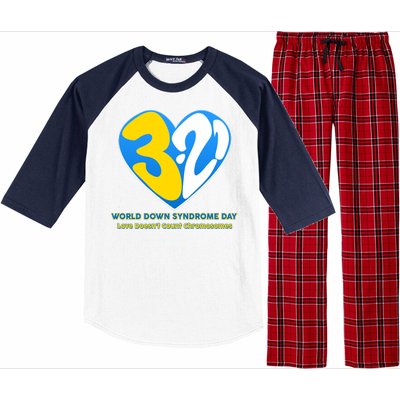 World Down Syndrome Day Love Doesn't Count Chromosomes Raglan Sleeve Pajama Set