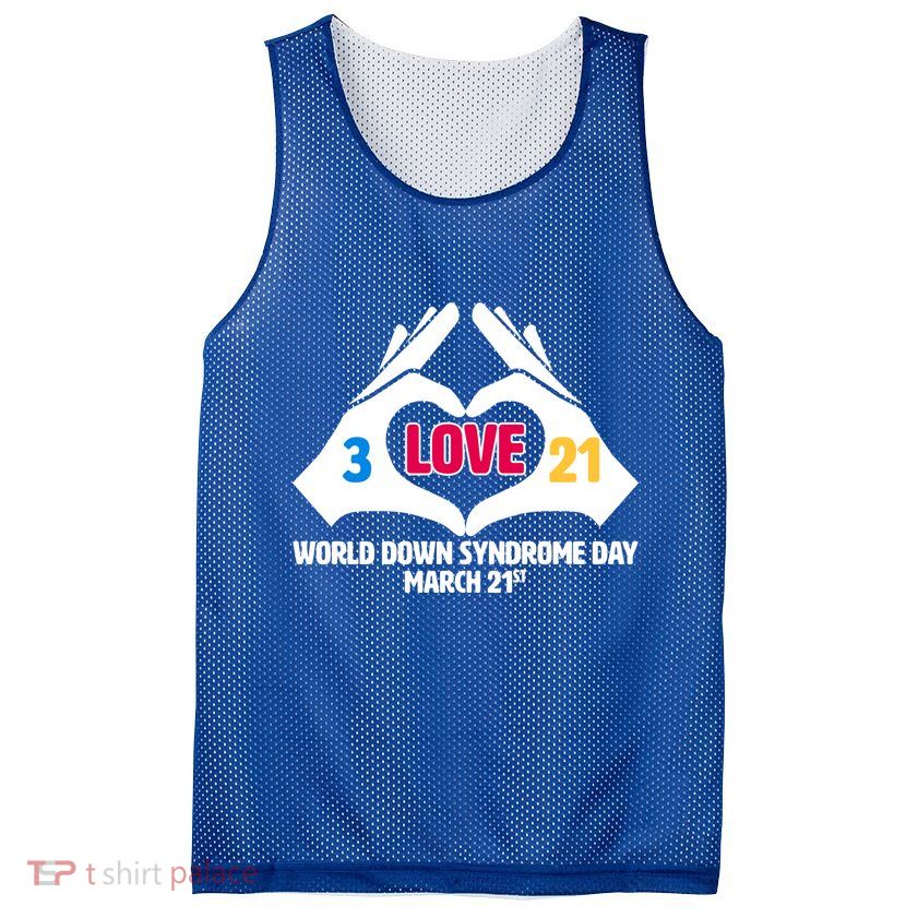 World Down Syndrome Day March 21 Mesh Reversible Basketball Jersey Tank