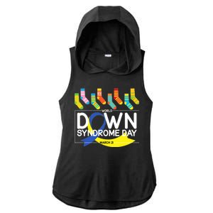 World Down Syndrome Day March 211 Ladies PosiCharge Tri-Blend Wicking Draft Hoodie Tank