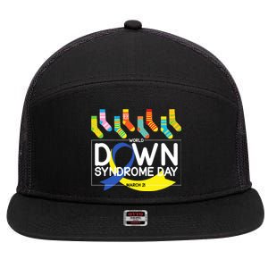 World Down Syndrome Day March 211 7 Panel Mesh Trucker Snapback Hat