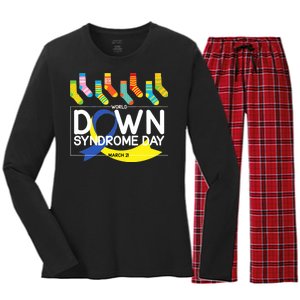 World Down Syndrome Day March 211 Women's Long Sleeve Flannel Pajama Set 