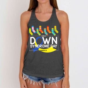 World Down Syndrome Day March 211 Women's Knotted Racerback Tank