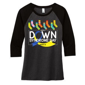 World Down Syndrome Day March 211 Women's Tri-Blend 3/4-Sleeve Raglan Shirt