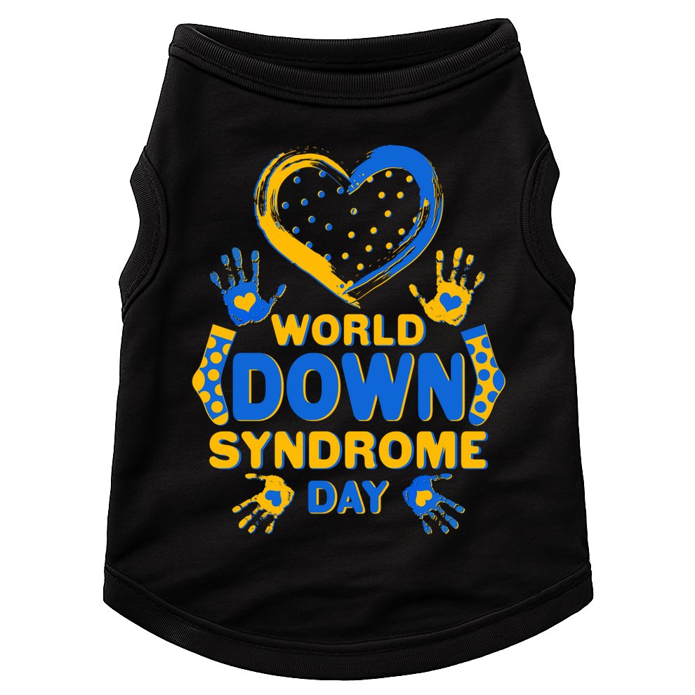 World Down Syndrome Day Painted Hands And Polka Dots  Doggie Tank