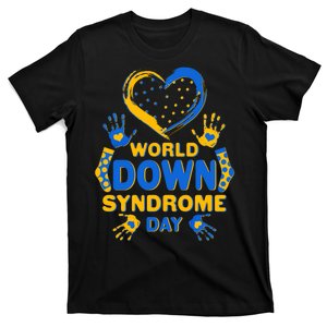 World Down Syndrome Day Painted Hands And Polka Dots  T-Shirt