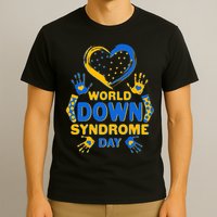 World Down Syndrome Day Painted Hands And Polka Dots  T-Shirt