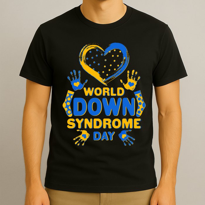 World Down Syndrome Day Painted Hands And Polka Dots  T-Shirt