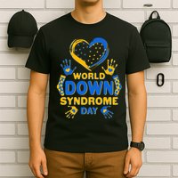 World Down Syndrome Day Painted Hands And Polka Dots  T-Shirt