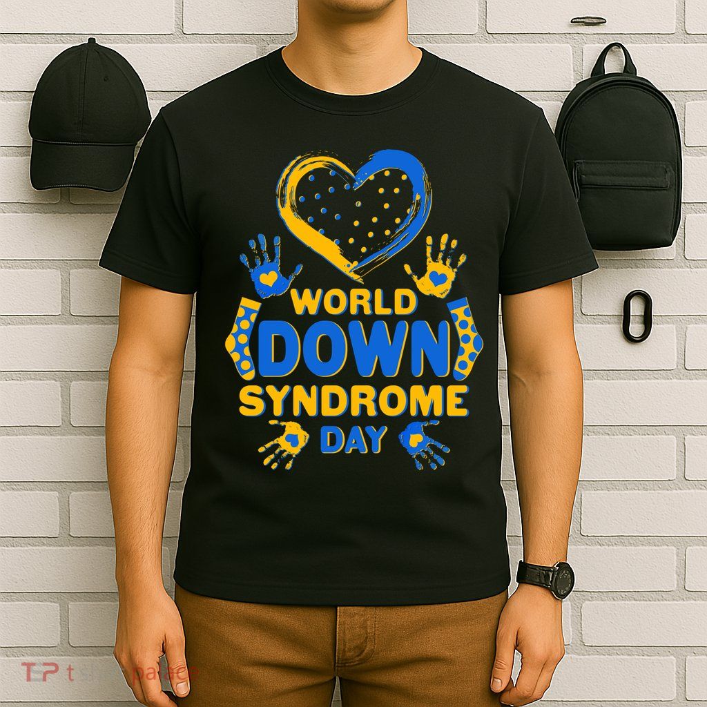 World Down Syndrome Day Painted Hands And Polka Dots  T-Shirt
