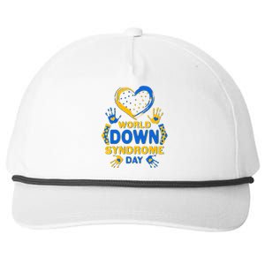 World Down Syndrome Day Painted Hands And Polka Dots  Snapback Five-Panel Rope Hat