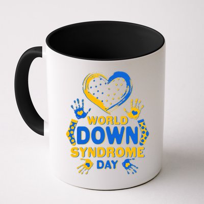 World Down Syndrome Day Painted Hands And Polka Dots  Mug