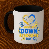 World Down Syndrome Day Painted Hands And Polka Dots  Mug