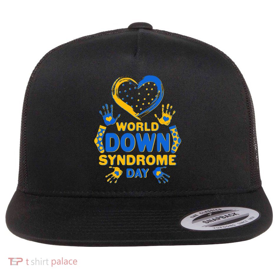 World Down Syndrome Day Painted Hands And Polka Dots  Flatbill Hat