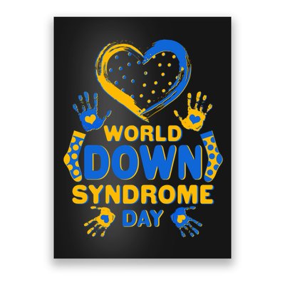 World Down Syndrome Day Painted Hands And Polka Dots  Poster