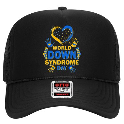 World Down Syndrome Day Painted Hands And Polka Dots  Trucker Hat