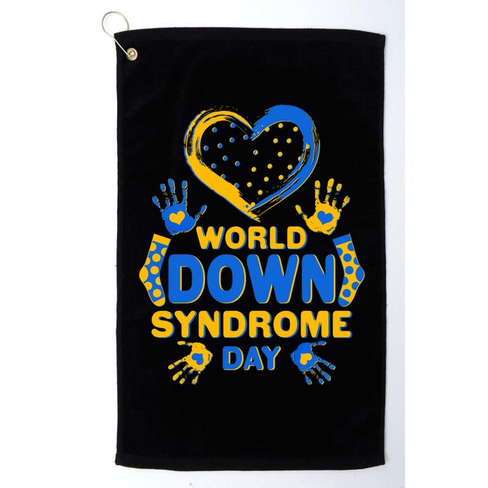 World Down Syndrome Day Painted Hands And Polka Dots  Golf Towel