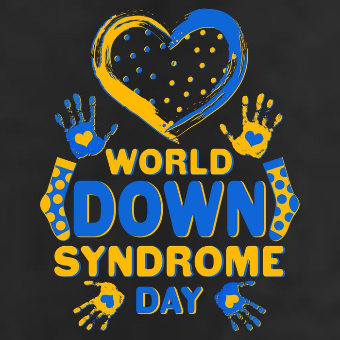 World Down Syndrome Day Painted Hands And Polka Dots  Golf Towel