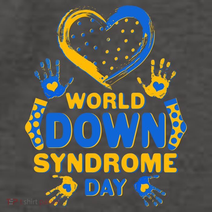 World Down Syndrome Day Painted Hands And Polka Dots  Vector Backpack