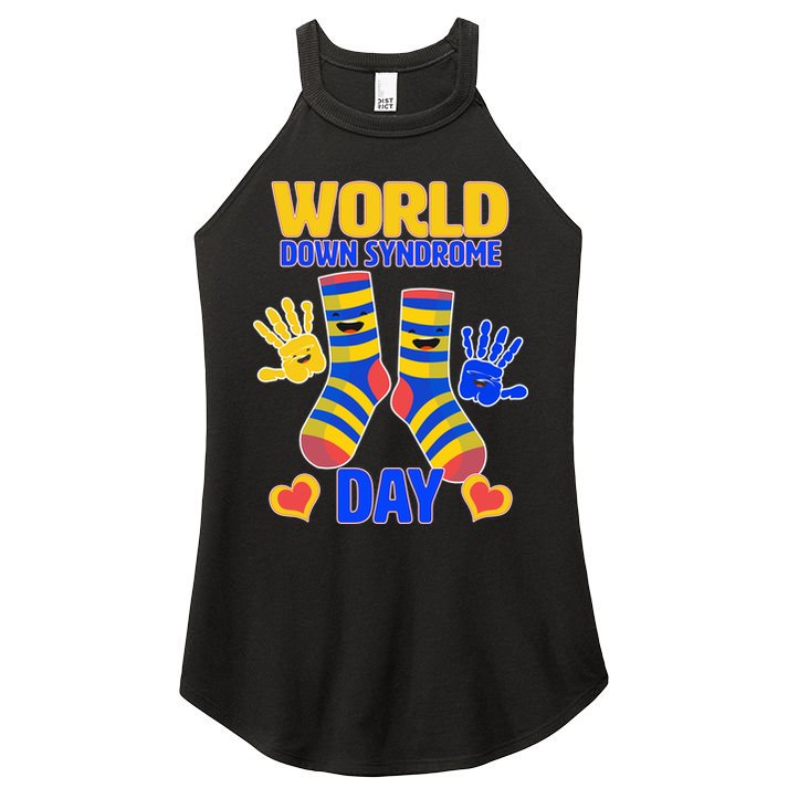 World Down Syndrome Day Socks & Hands Women's Perfect Tri Rocker Tank
