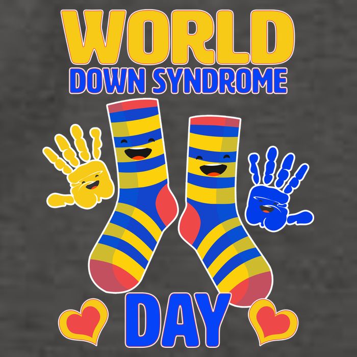 World Down Syndrome Day Socks & Hands Vector Backpack