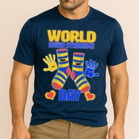 World Down Syndrome Day Socks & Hands Cooling Performance Crew T-Shirt