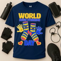World Down Syndrome Day Socks & Hands Cooling Performance Crew T-Shirt