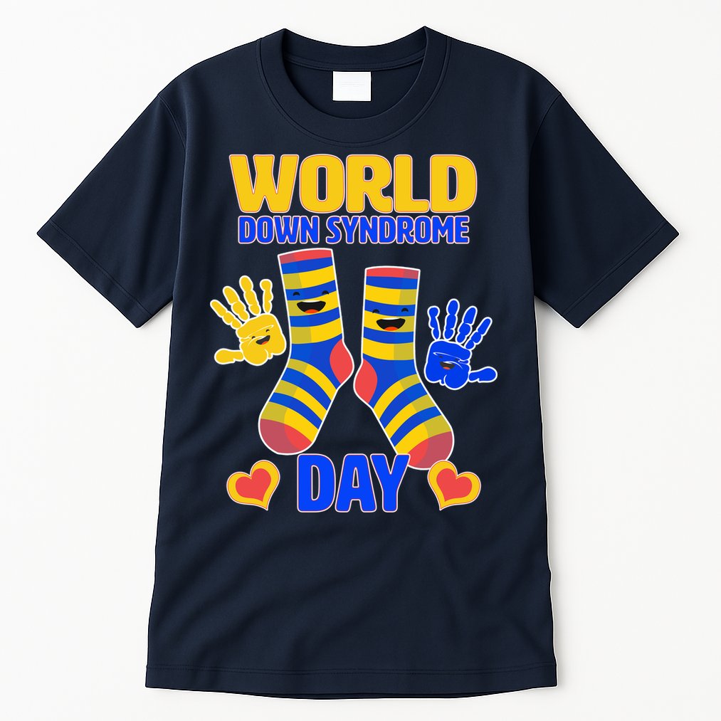 World Down Syndrome Day Socks & Hands Tall T-Shirt