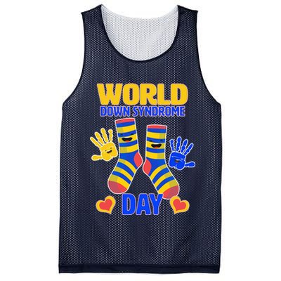 World Down Syndrome Day Socks & Hands Mesh Reversible Basketball Jersey Tank