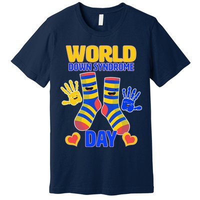 World Down Syndrome Day Socks & Hands Premium T-Shirt