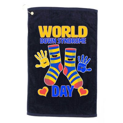 World Down Syndrome Day Socks & Hands Golf Towel