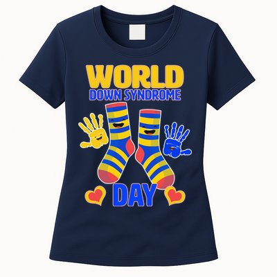 World Down Syndrome Day Socks & Hands Womens T-Shirt