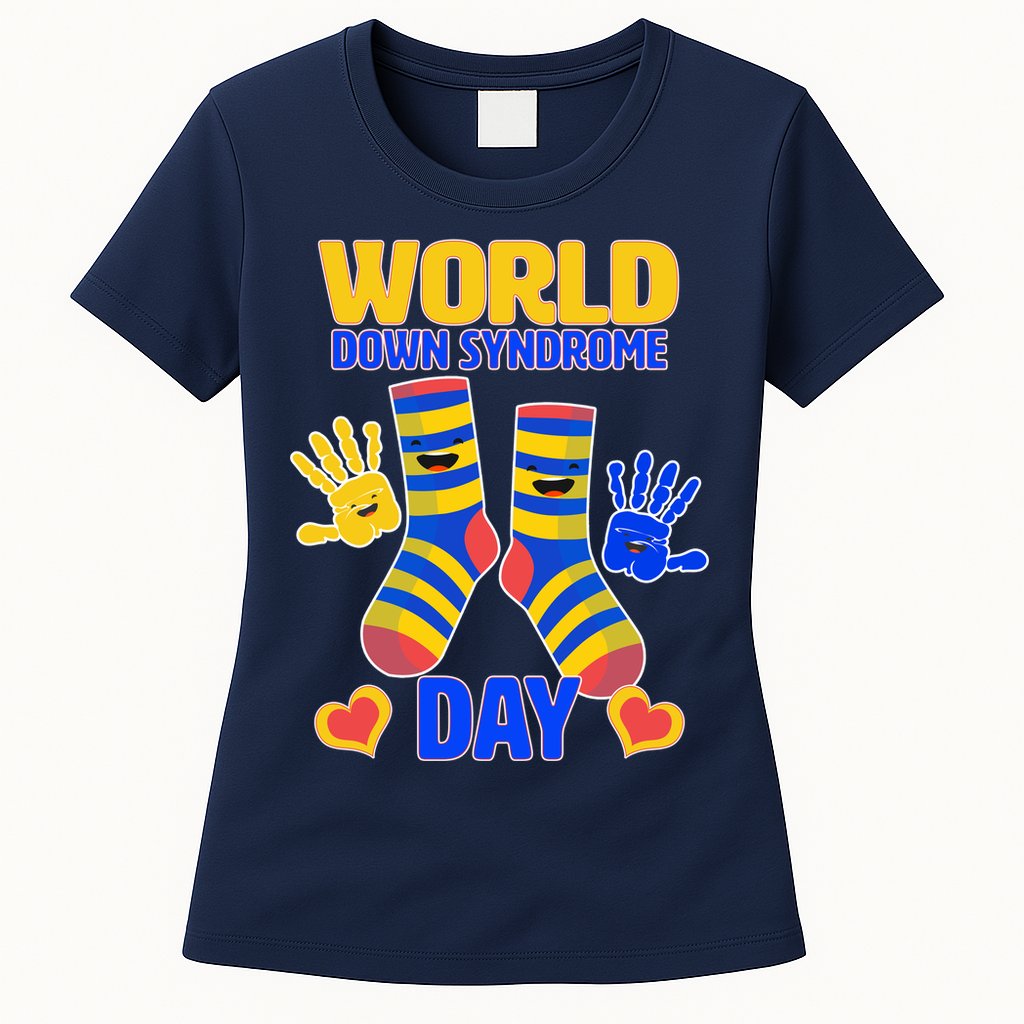 World Down Syndrome Day Socks & Hands Womens T-Shirt