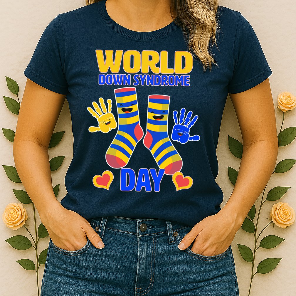 World Down Syndrome Day Socks & Hands Womens T-Shirt